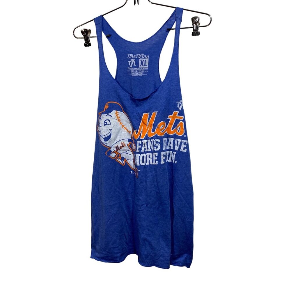 Women’s The 7 Line Blue New York Mets Tank Top Size XL